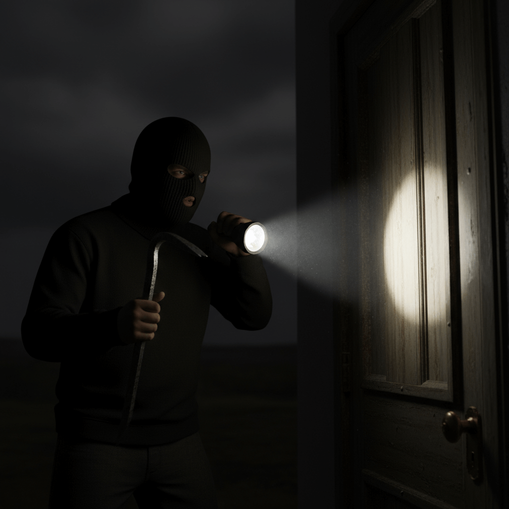 Montierter Panzerriegel für erhöhten Einbruchschutz an der Haustür